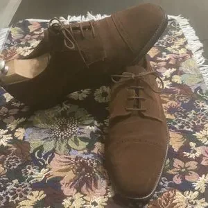 Cole Haan | Shoes | Cole Haan Perforated Brogue Brown Suede  display picture 2